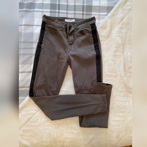 Dynamite Olive Green Stripped Jeans